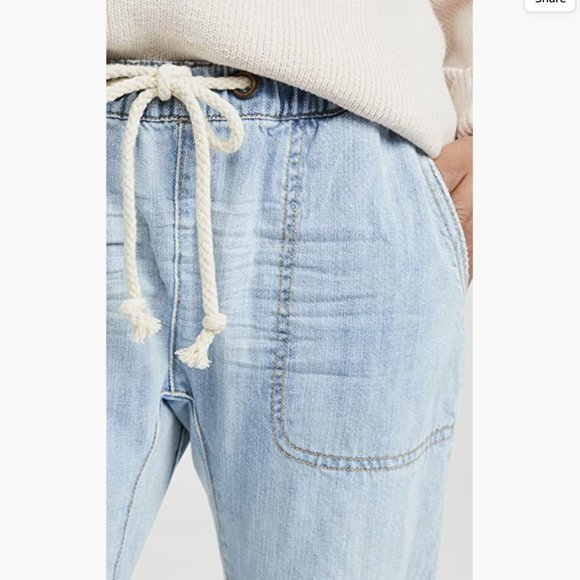 One Teaspoon Shabbies Drawstring Boyfriend Jeans size XS Hustler Color - Picture 6 of 11